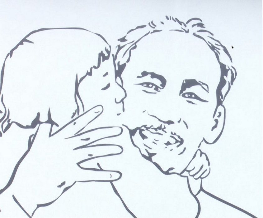 Tranh tô màu Bác Hồ đang bế thiếu nhi Tranh tô màu Bác Hồ đang bế thiếu nhi