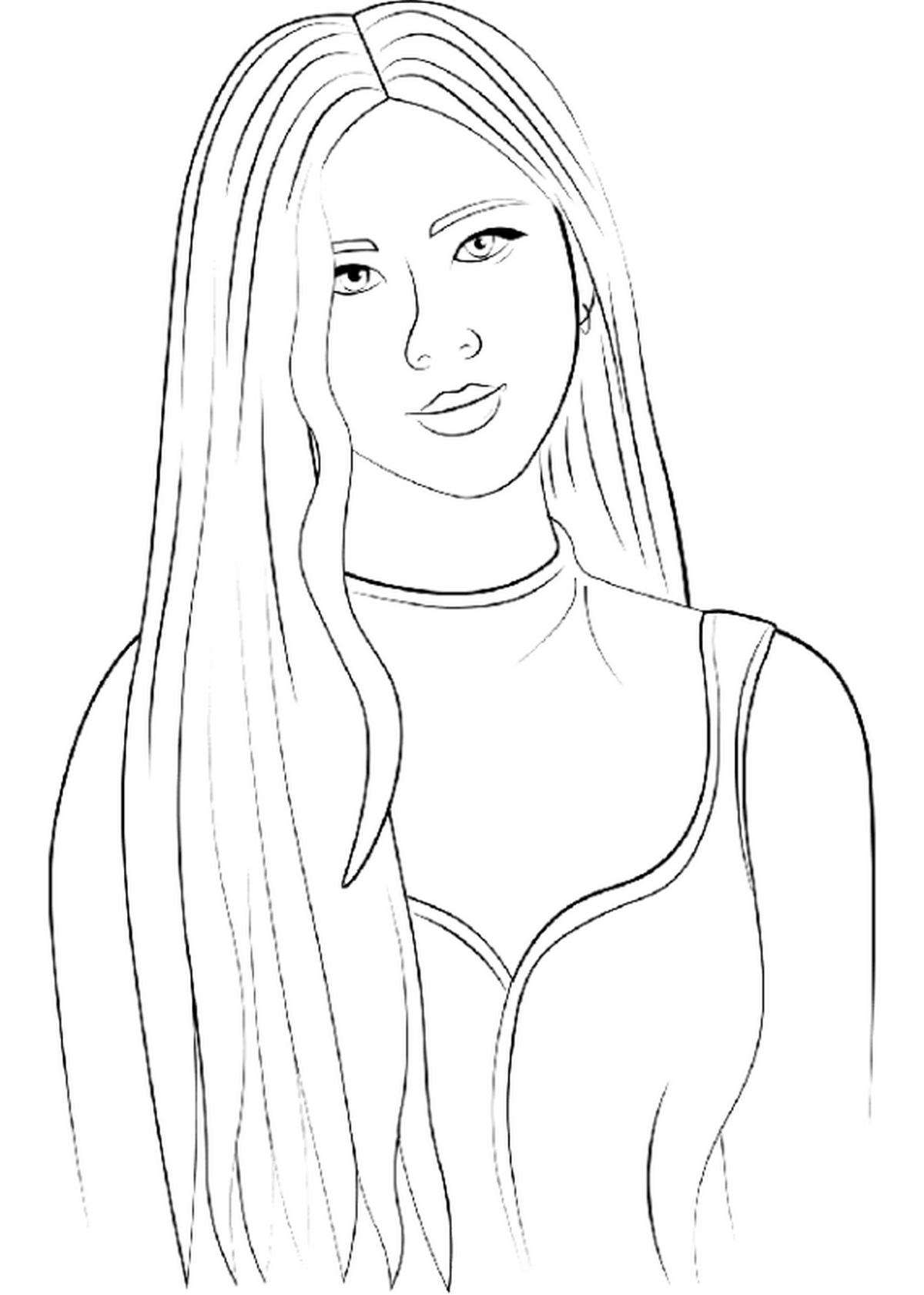 Tranh tô màu BLACKPINK Rose