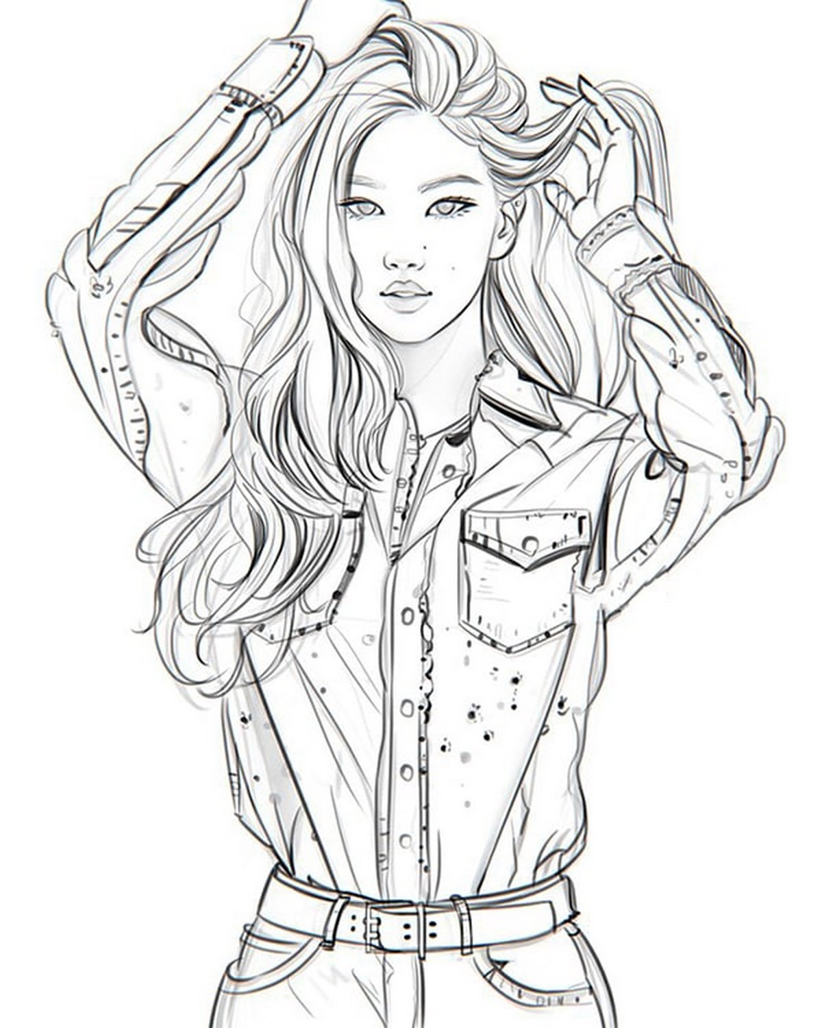 Tranh tô màu BLACKPINK Jennie