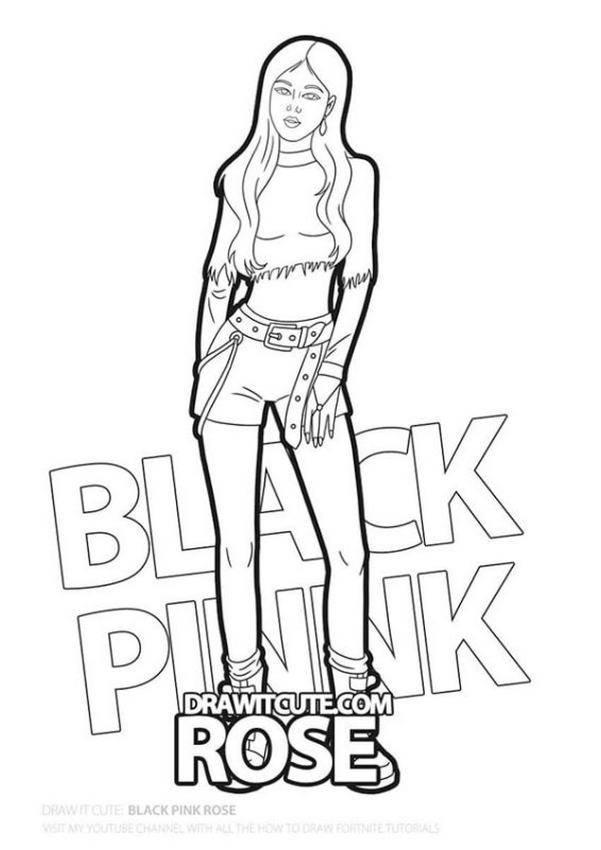 Tranh tô màu BLACKPINK Rose