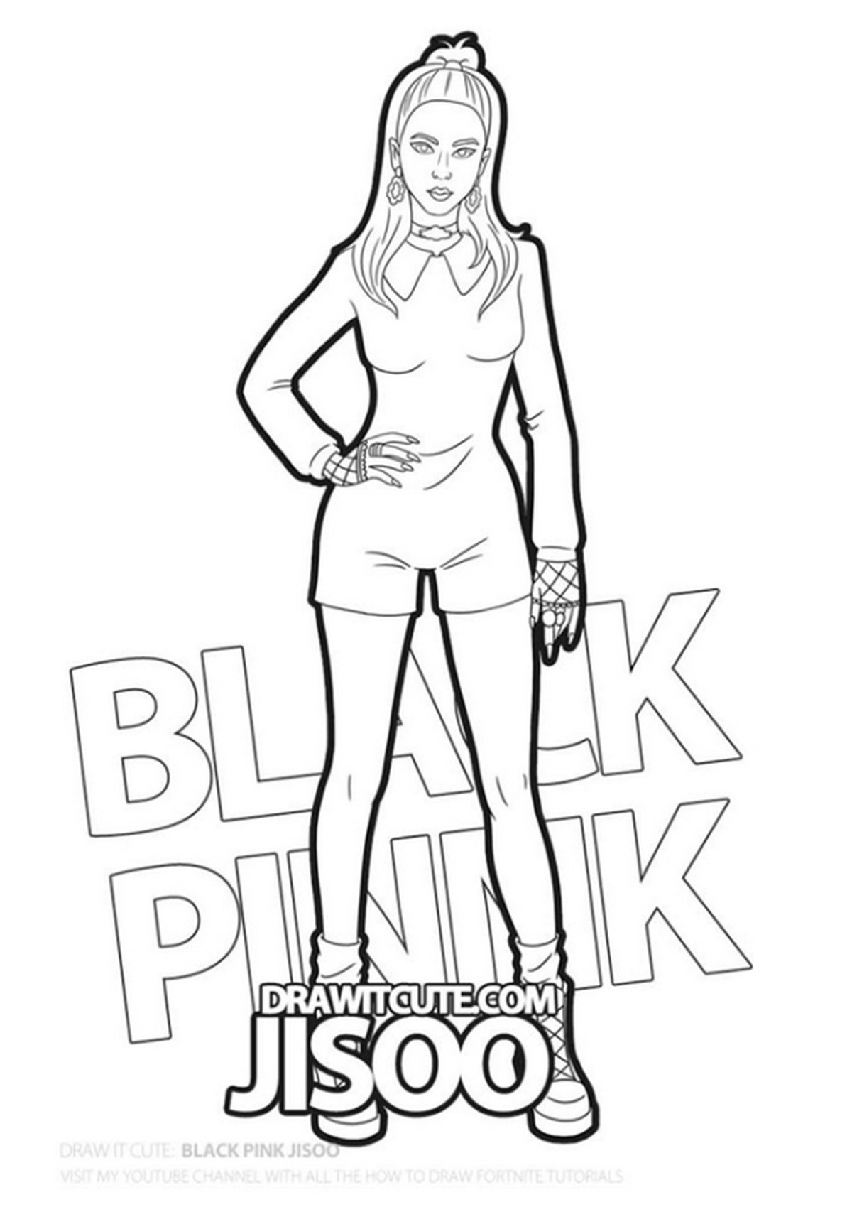Tranh tô màu BLACKPINK Jisoo
