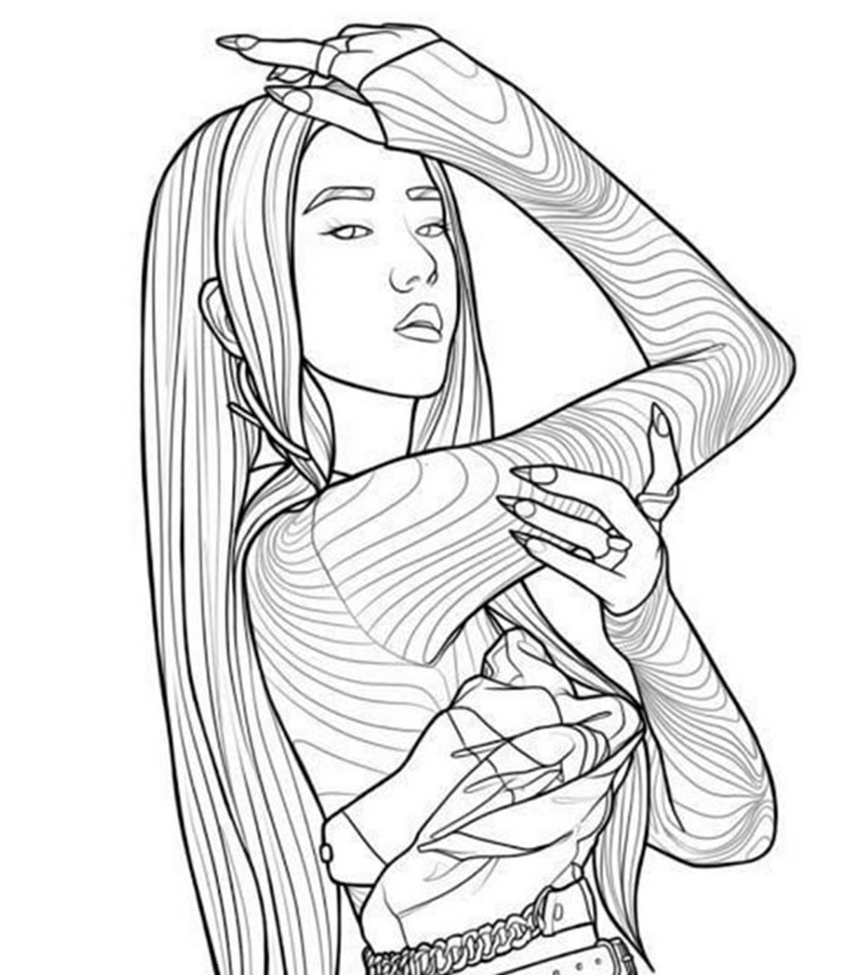 Tranh tô màu BLACKPINK Jisoo