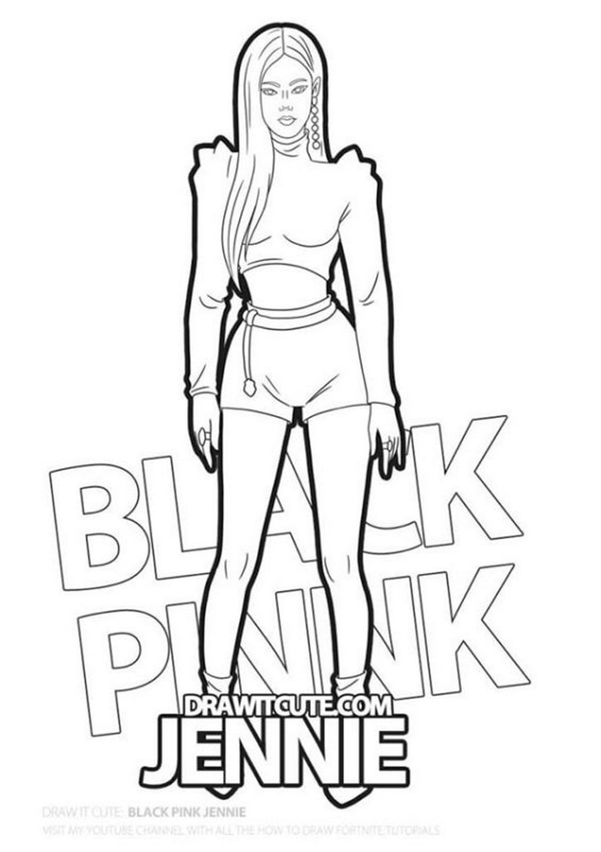 Tranh tô màu BLACKPINK Jennie