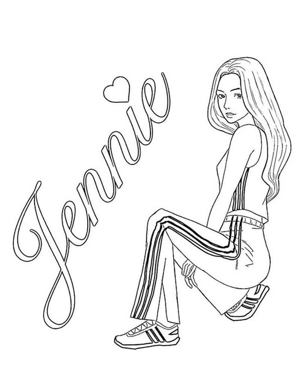 Tranh tô màu BLACKPINK Jennie