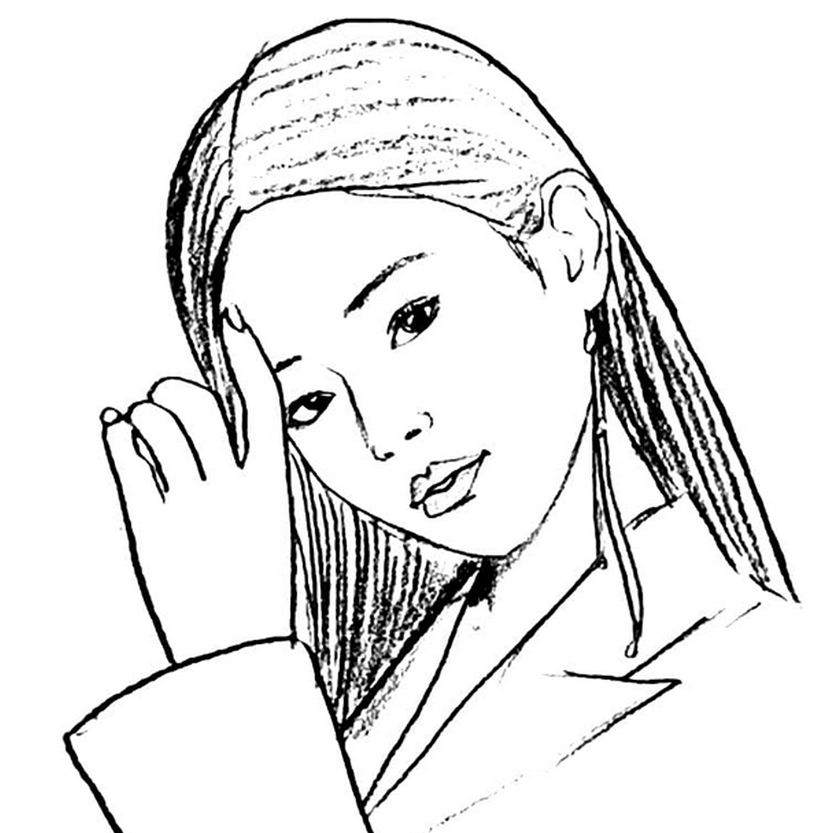 Tranh tô màu BLACKPINK Jennie