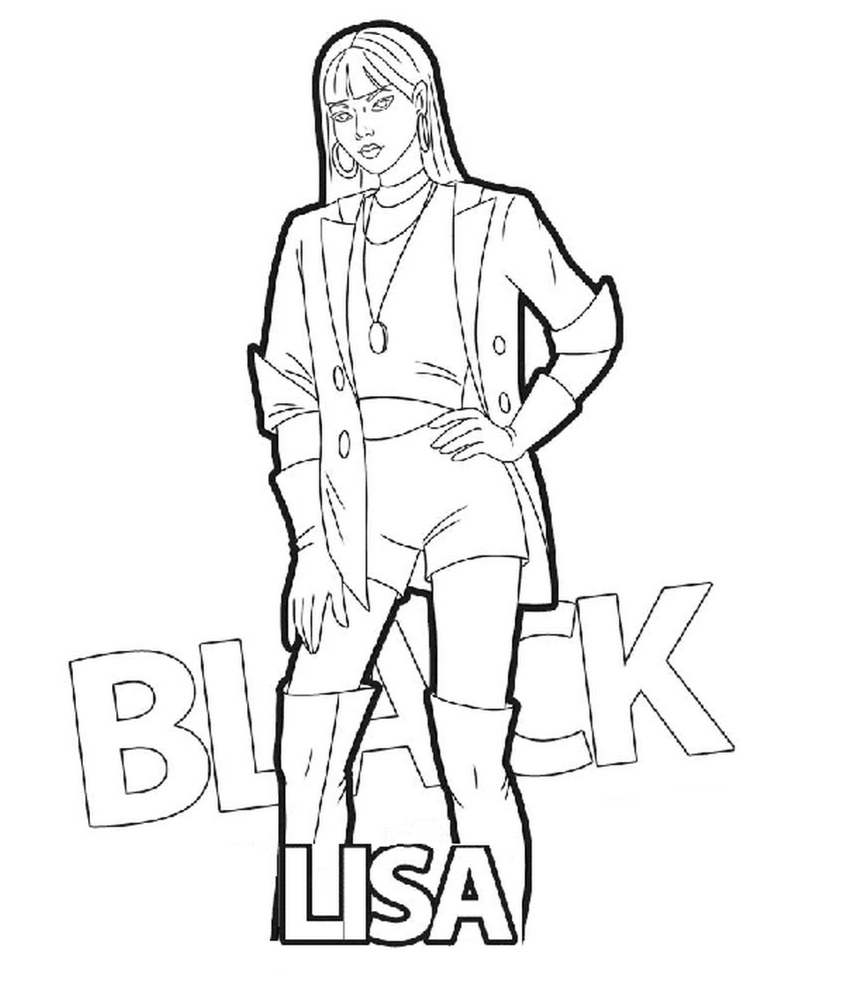 Tranh tô màu BLACKPINK Lisa