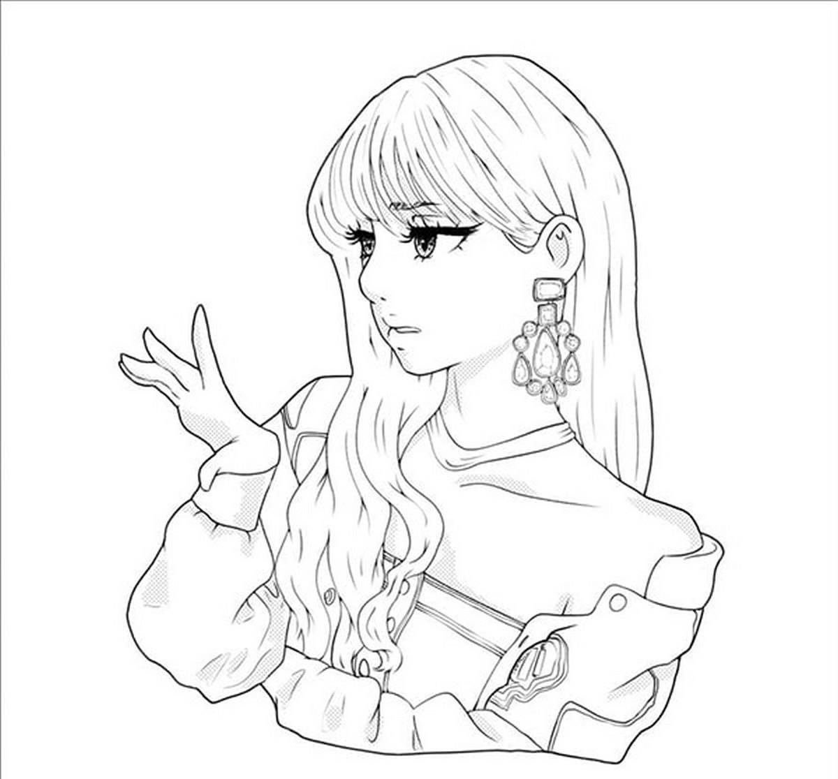 Tranh tô màu BLACKPINK Lisa