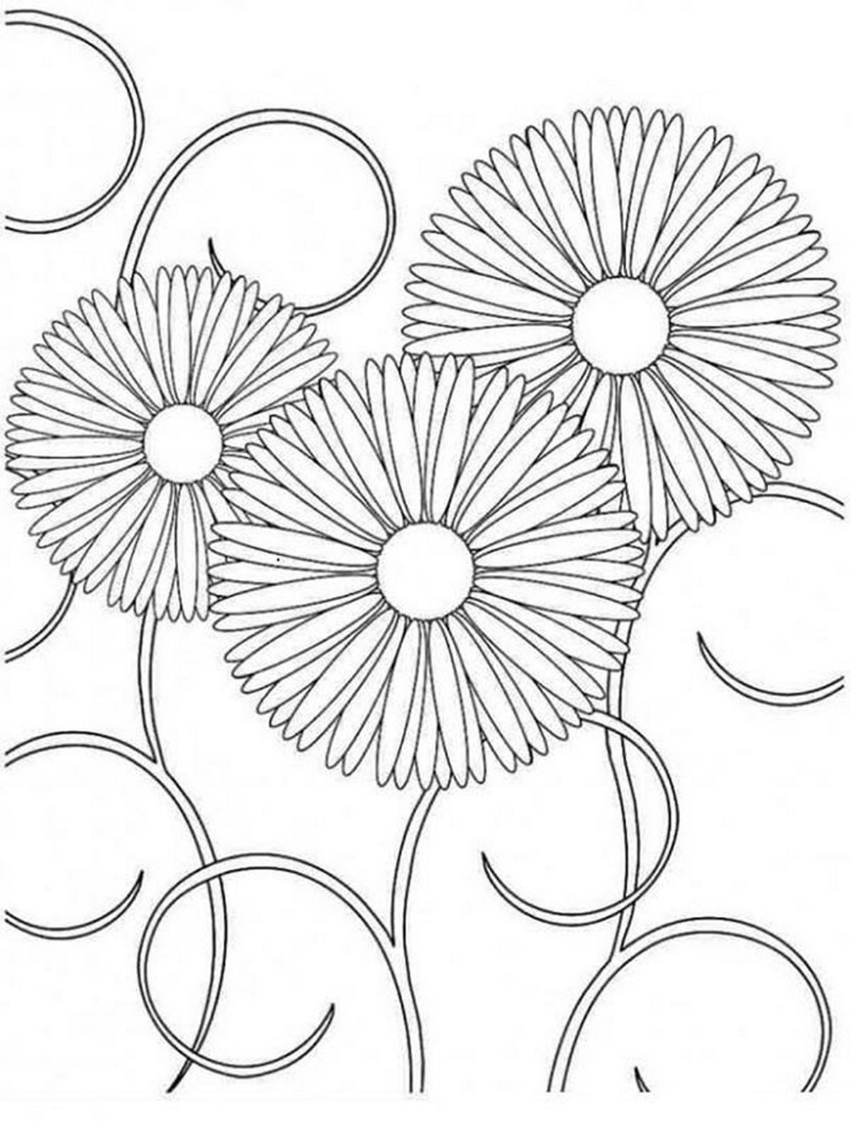 Tranh tô màu bông hoa số 14