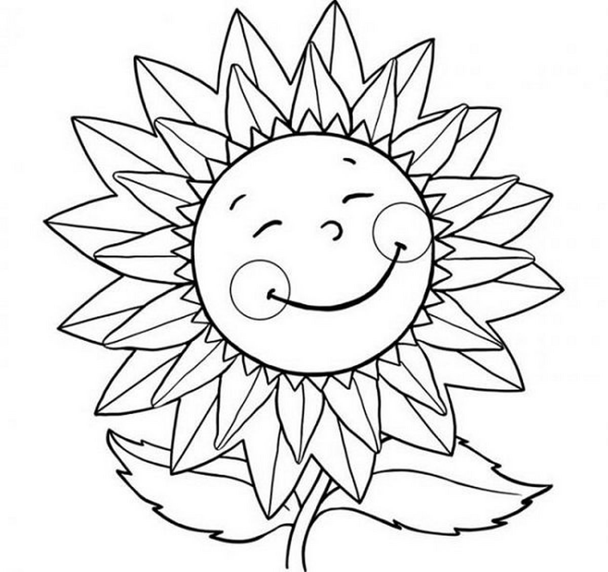 Tranh tô màu bông hoa nở số 12