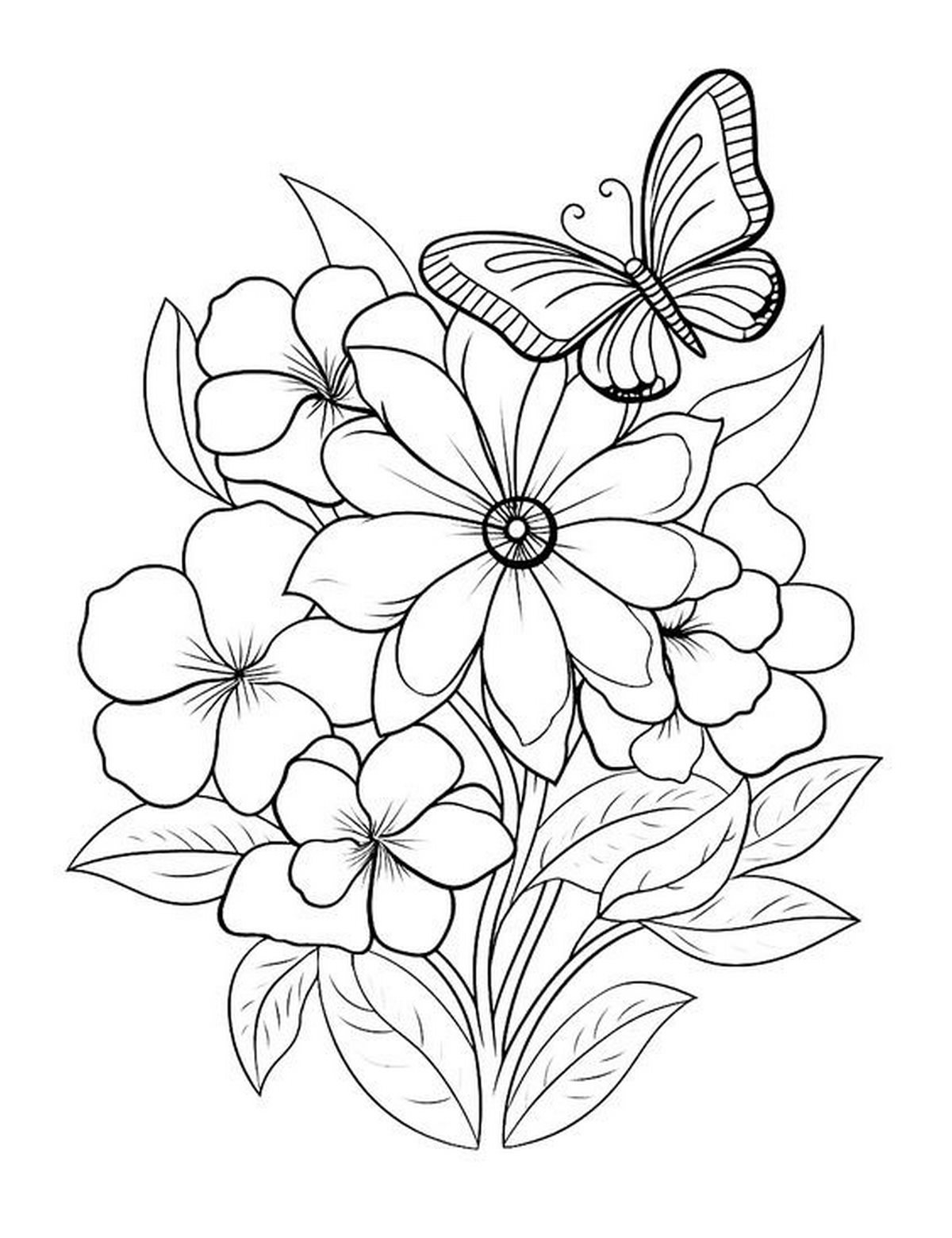 Tranh tô màu bông hoa số 114