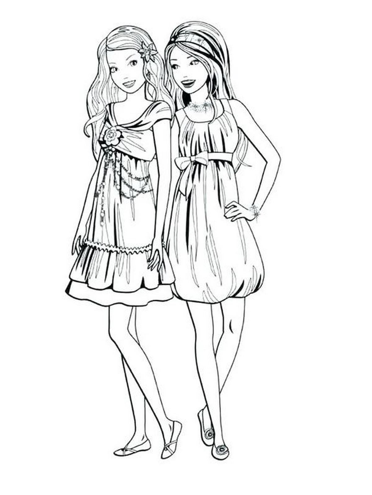 Tranh tô màu búp bê Barbie số 9