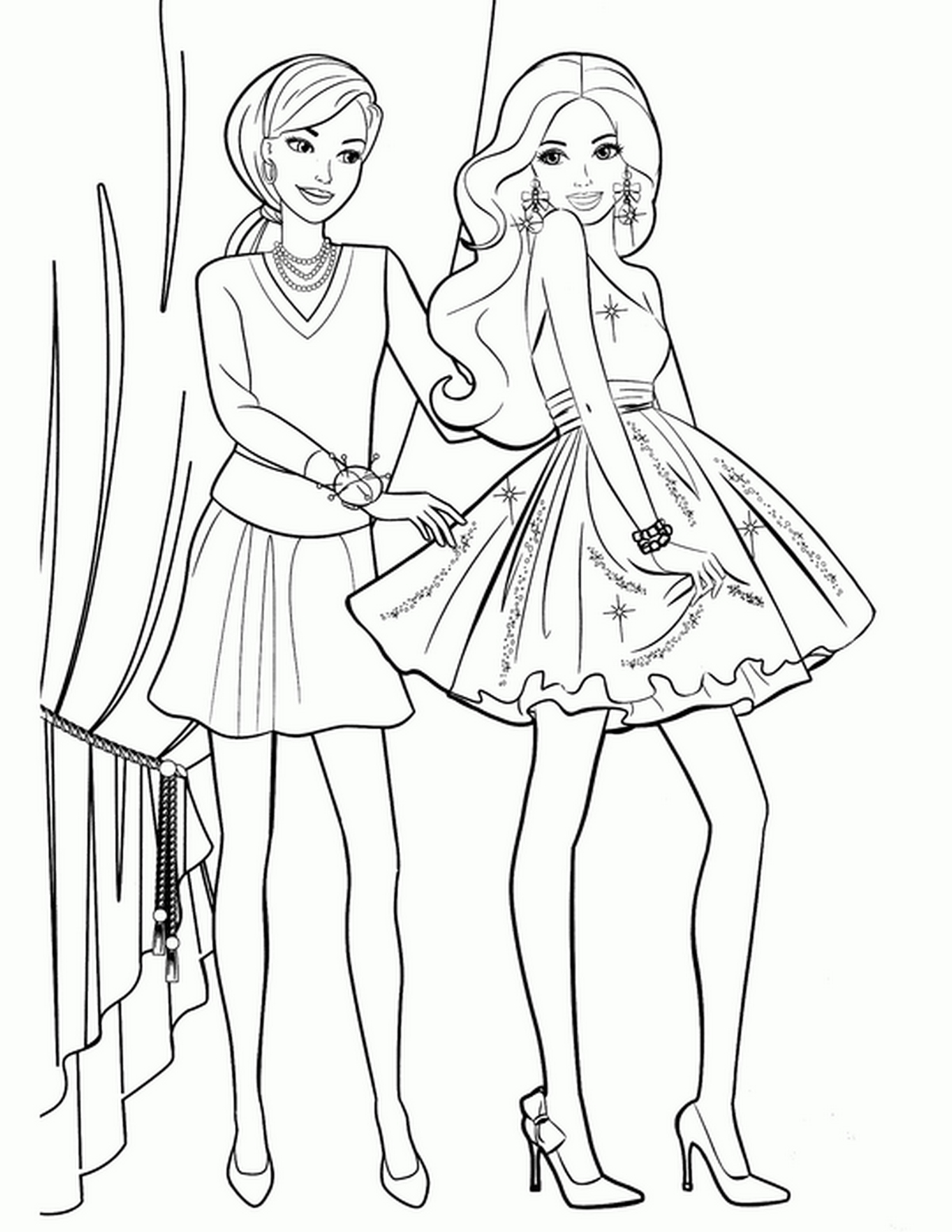 Tranh tô màu búp bê Barbie số 11