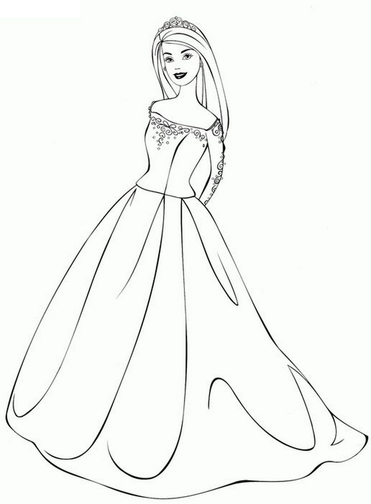 Tranh tô màu búp bê Barbie số 63