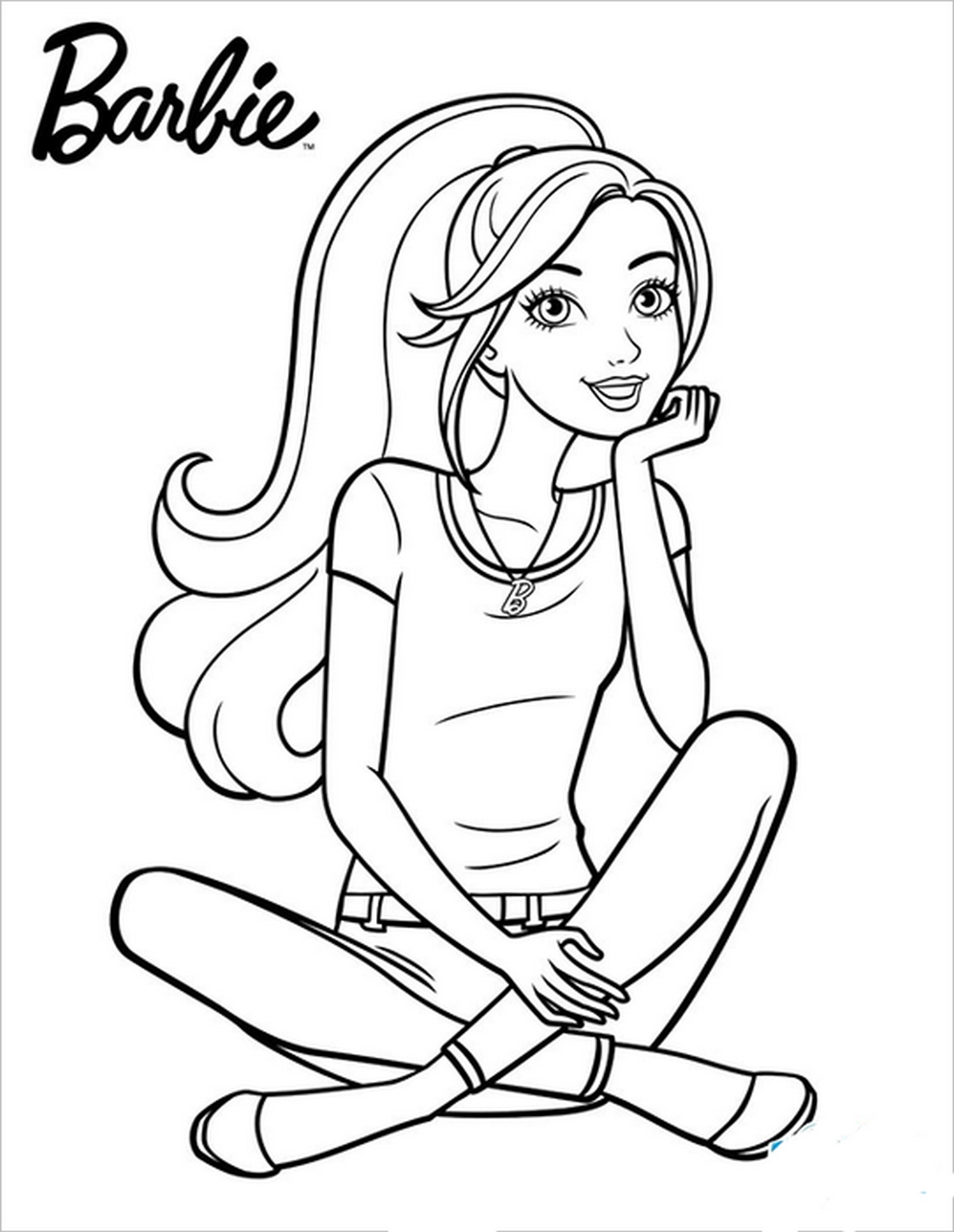 Tranh tô màu búp bê Barbie số 64