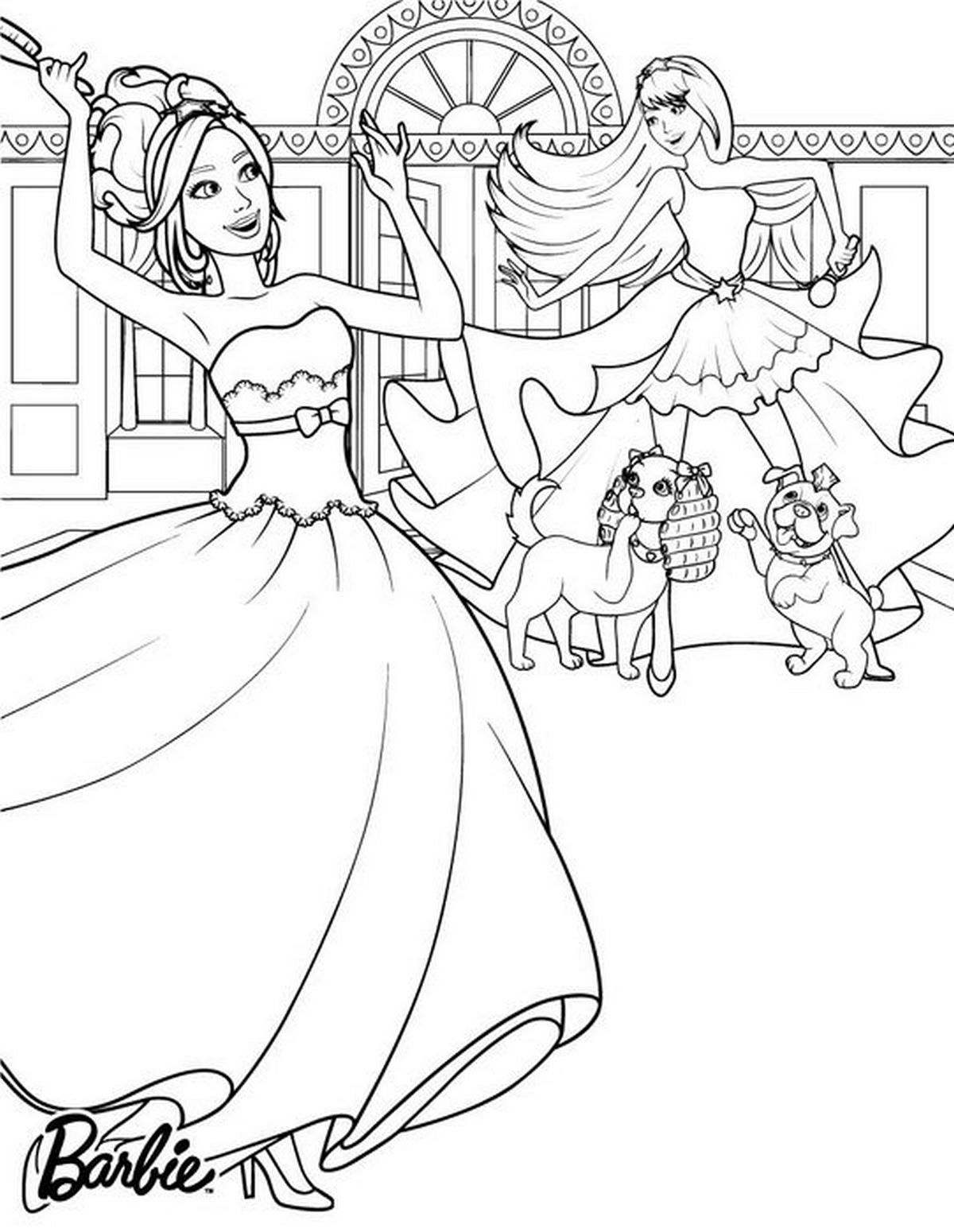 Tranh tô màu búp bê Barbie số 66