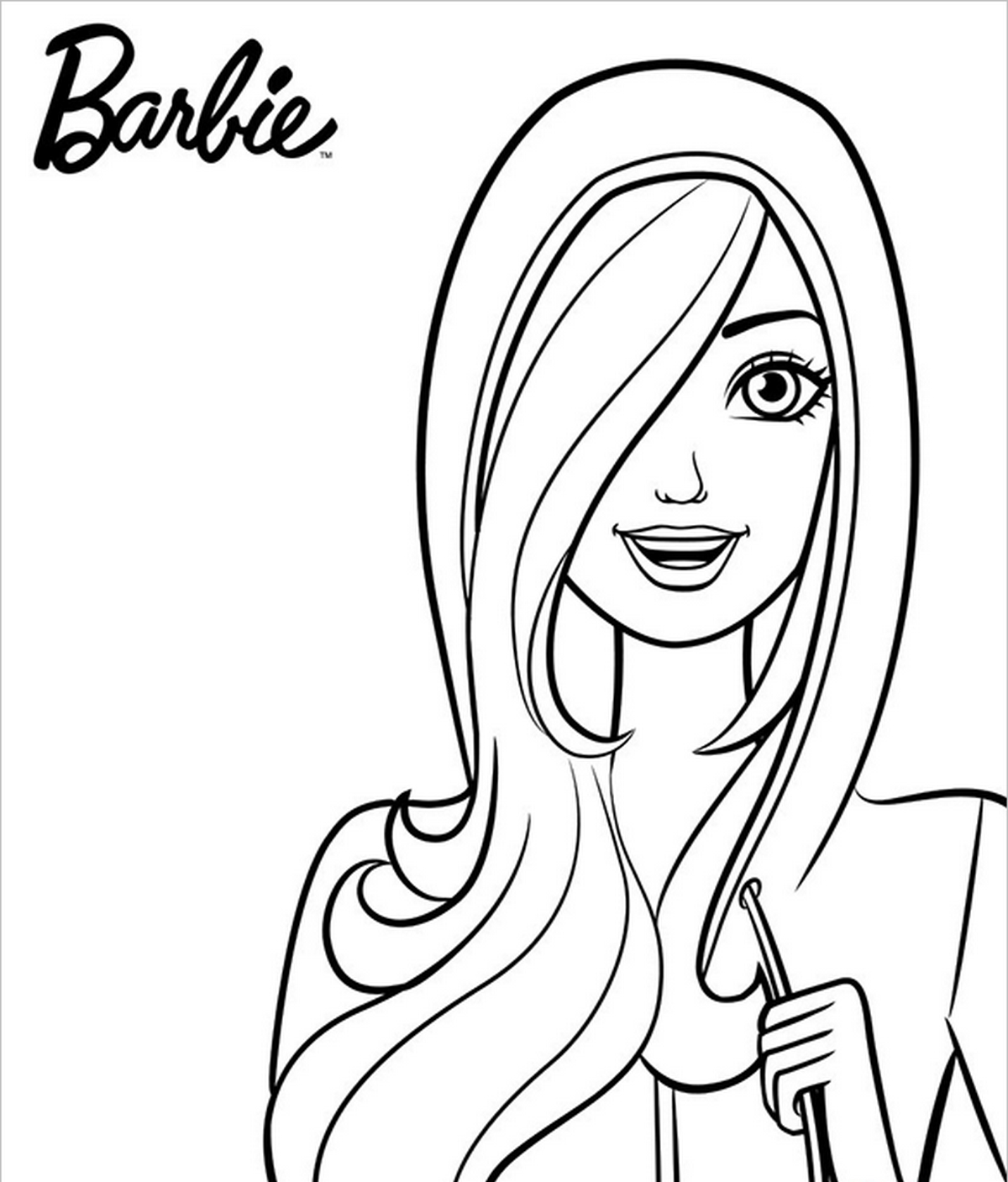 Tranh tô màu búp bê Barbie số 70