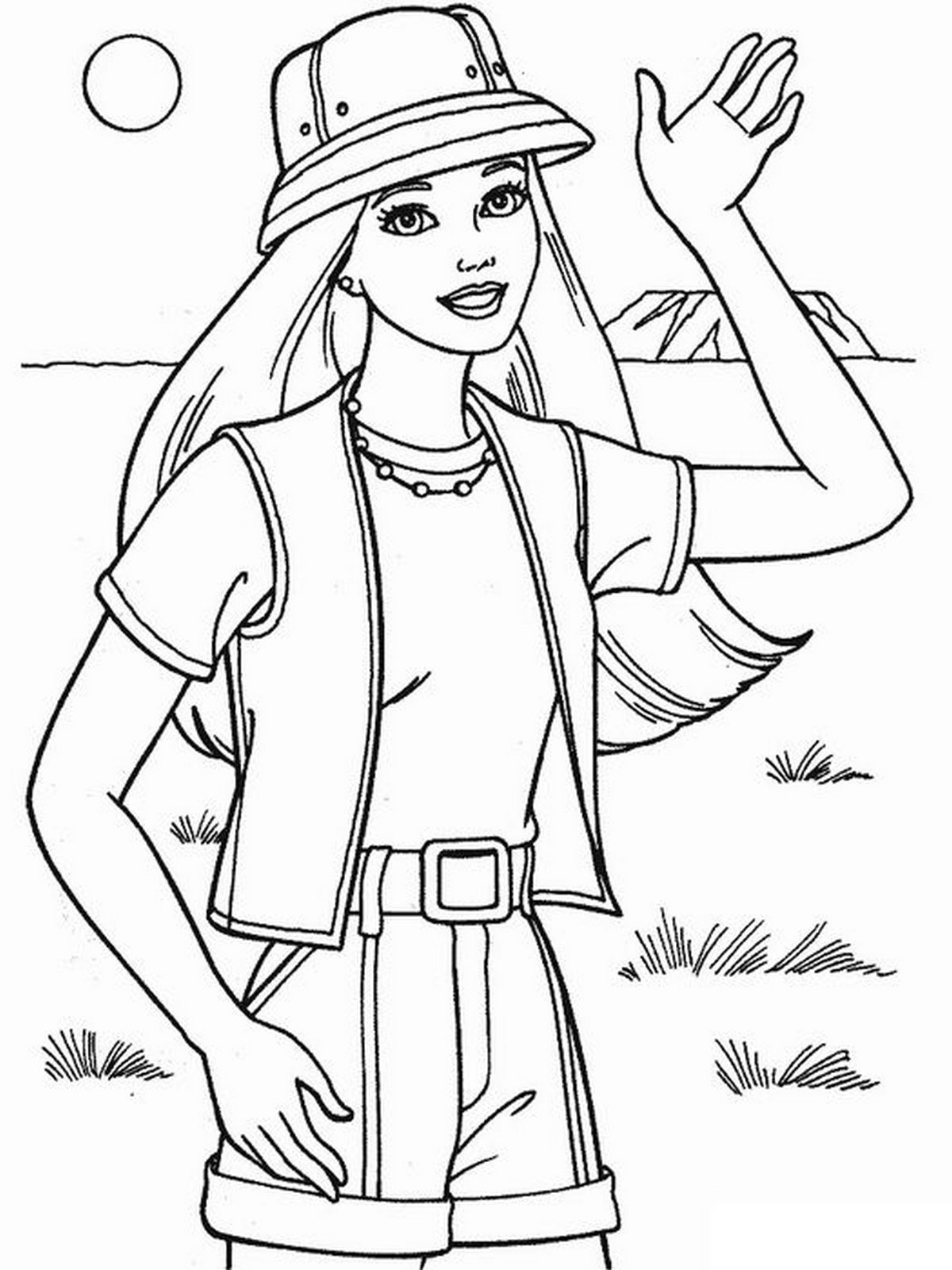 Tranh tô màu búp bê Barbie số 71