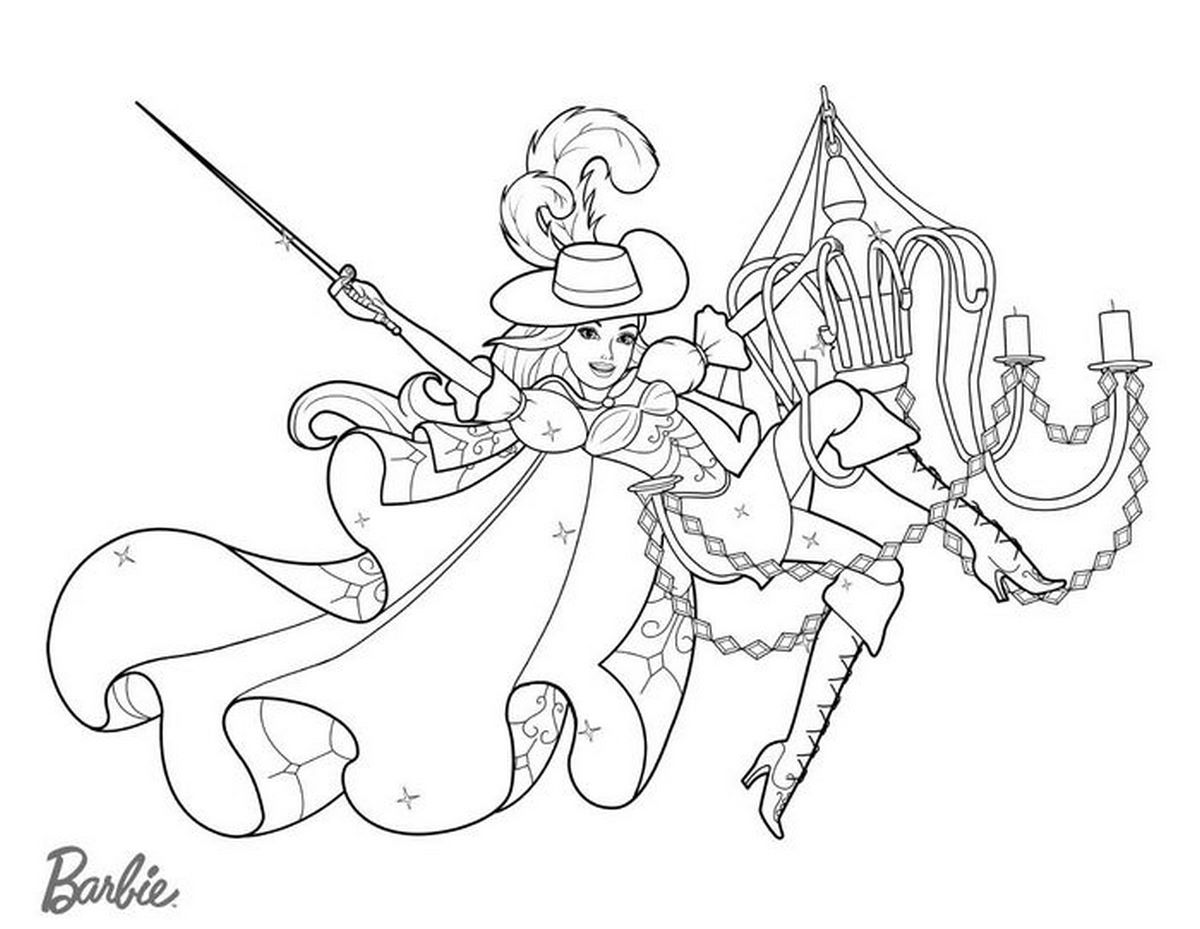 Tranh tô màu búp bê Barbie số 74