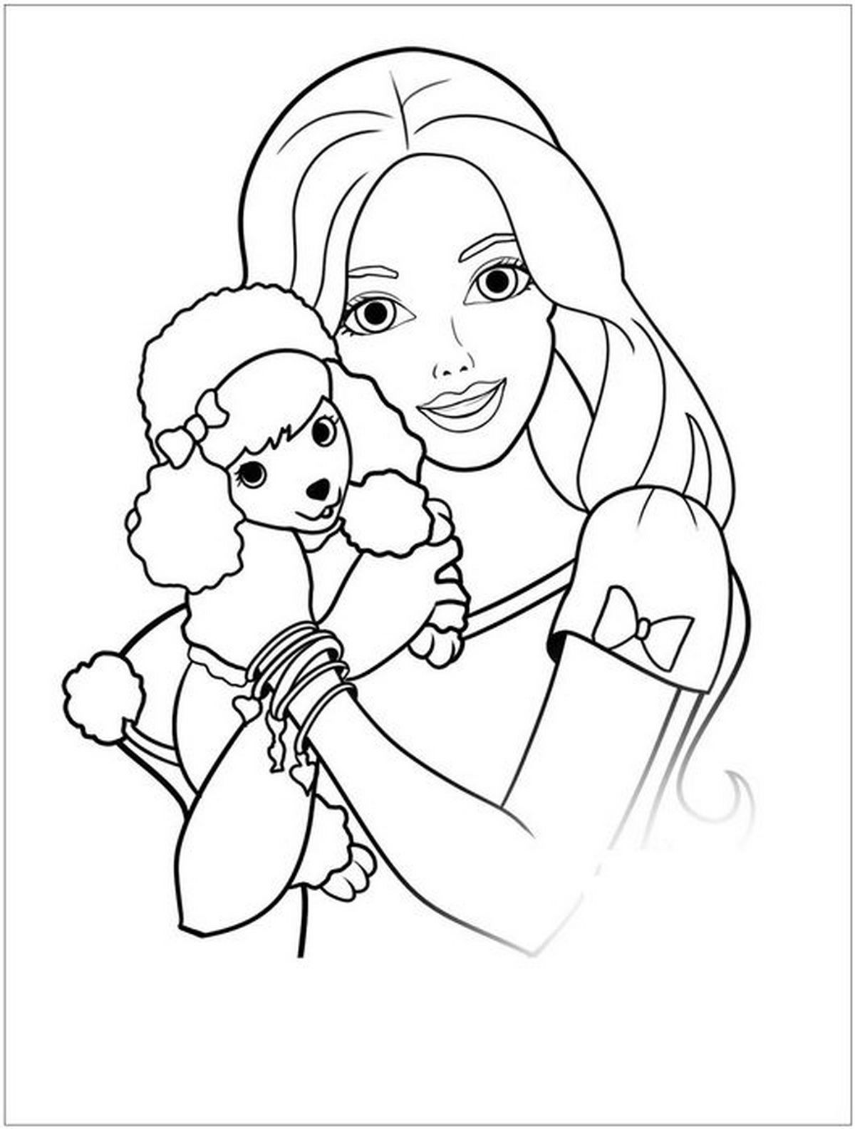 Tranh tô màu búp bê Barbie số 83