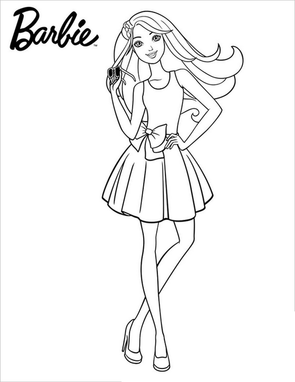 Tranh tô màu búp bê Barbie số 84