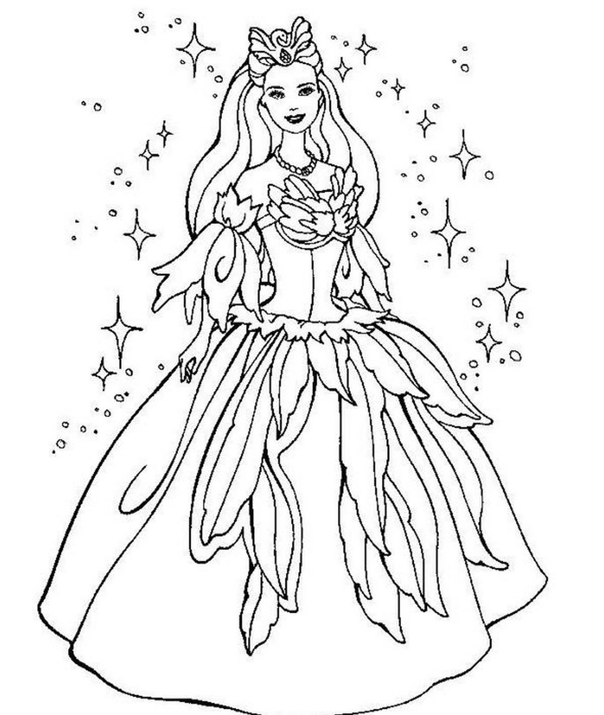 Tranh tô màu búp bê Barbie số 86