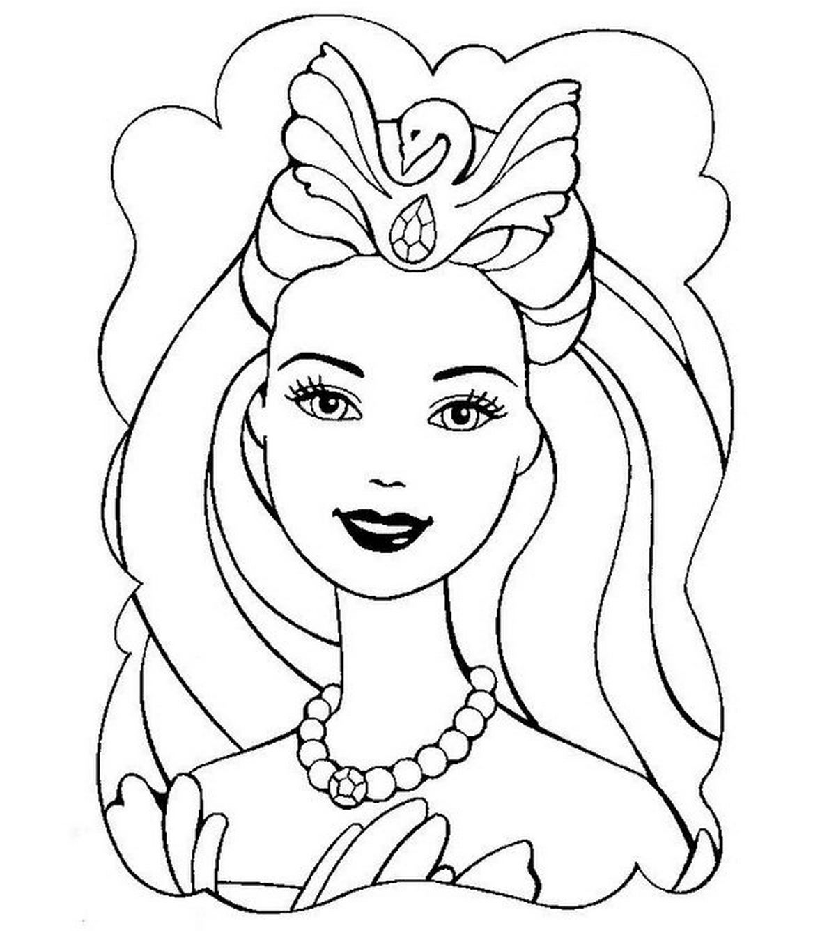 Tranh tô màu búp bê Barbie số 87