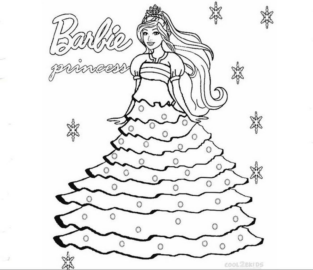 Tranh tô màu búp bê Barbie số 88