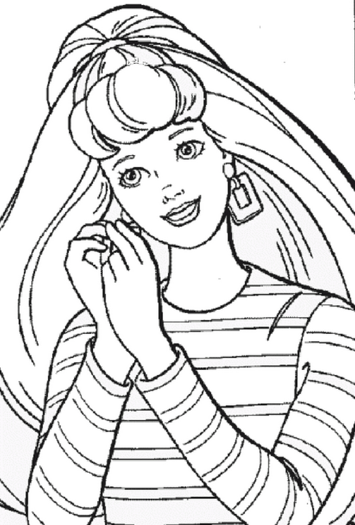 Tranh tô màu búp bê Barbie số 90