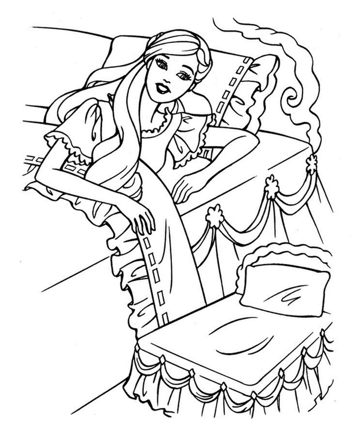 Tranh tô màu búp bê Barbie số 92