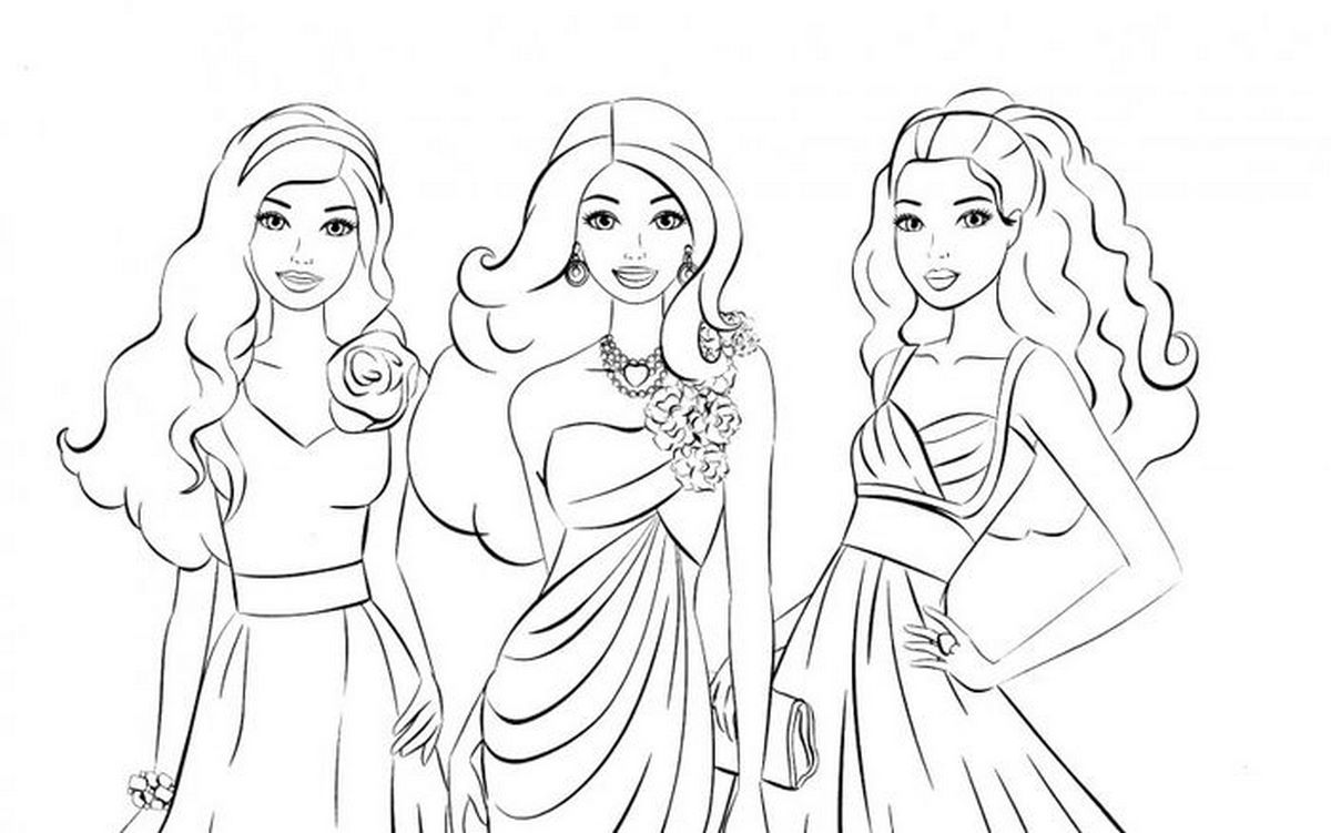 Tranh tô màu búp bê Barbie số 94