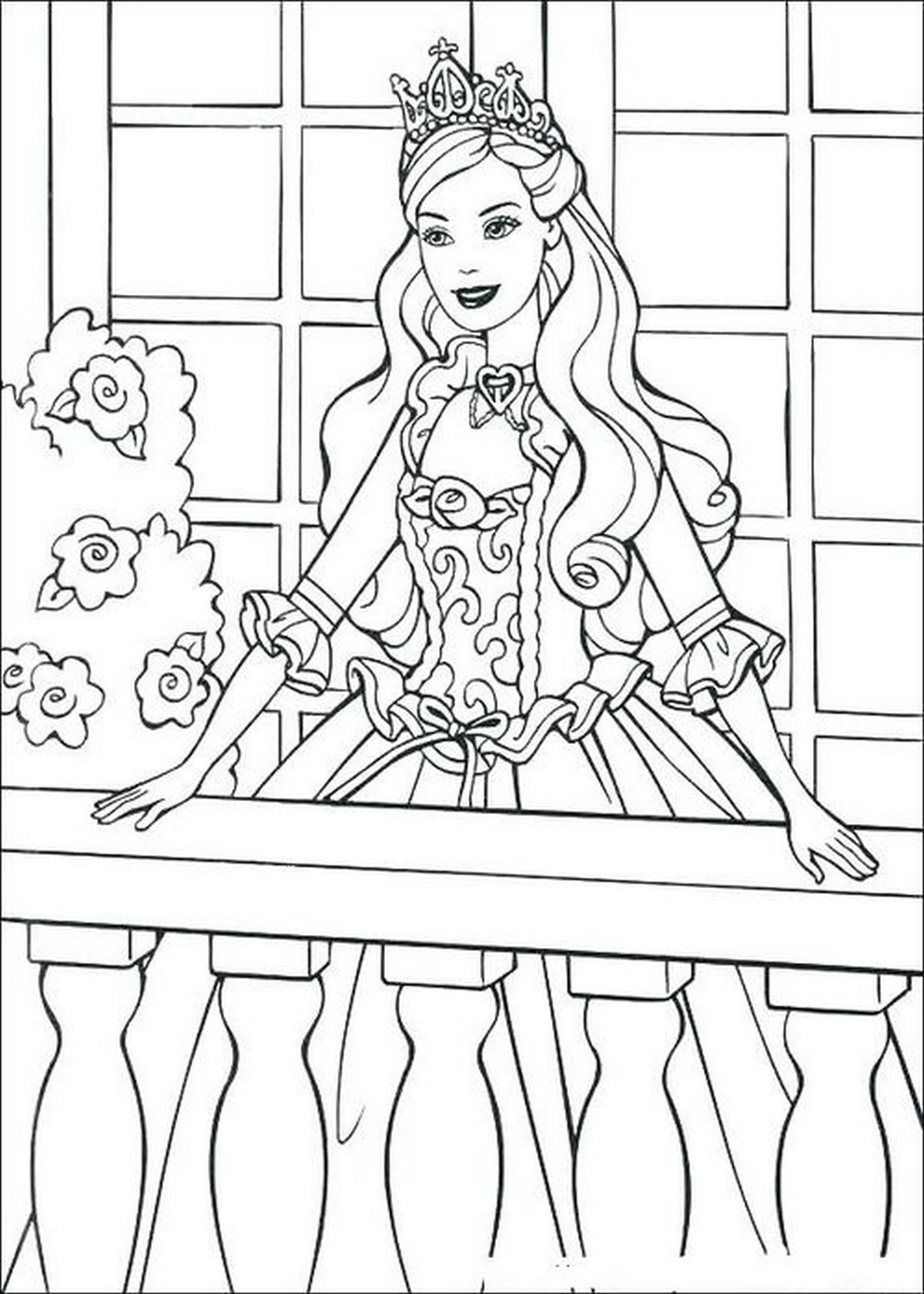 Tranh tô màu búp bê Barbie số 97