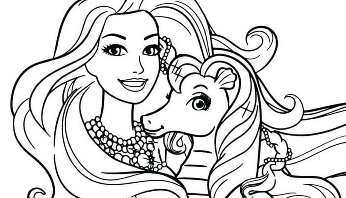 Tranh tô màu búp bê Barbie số 36