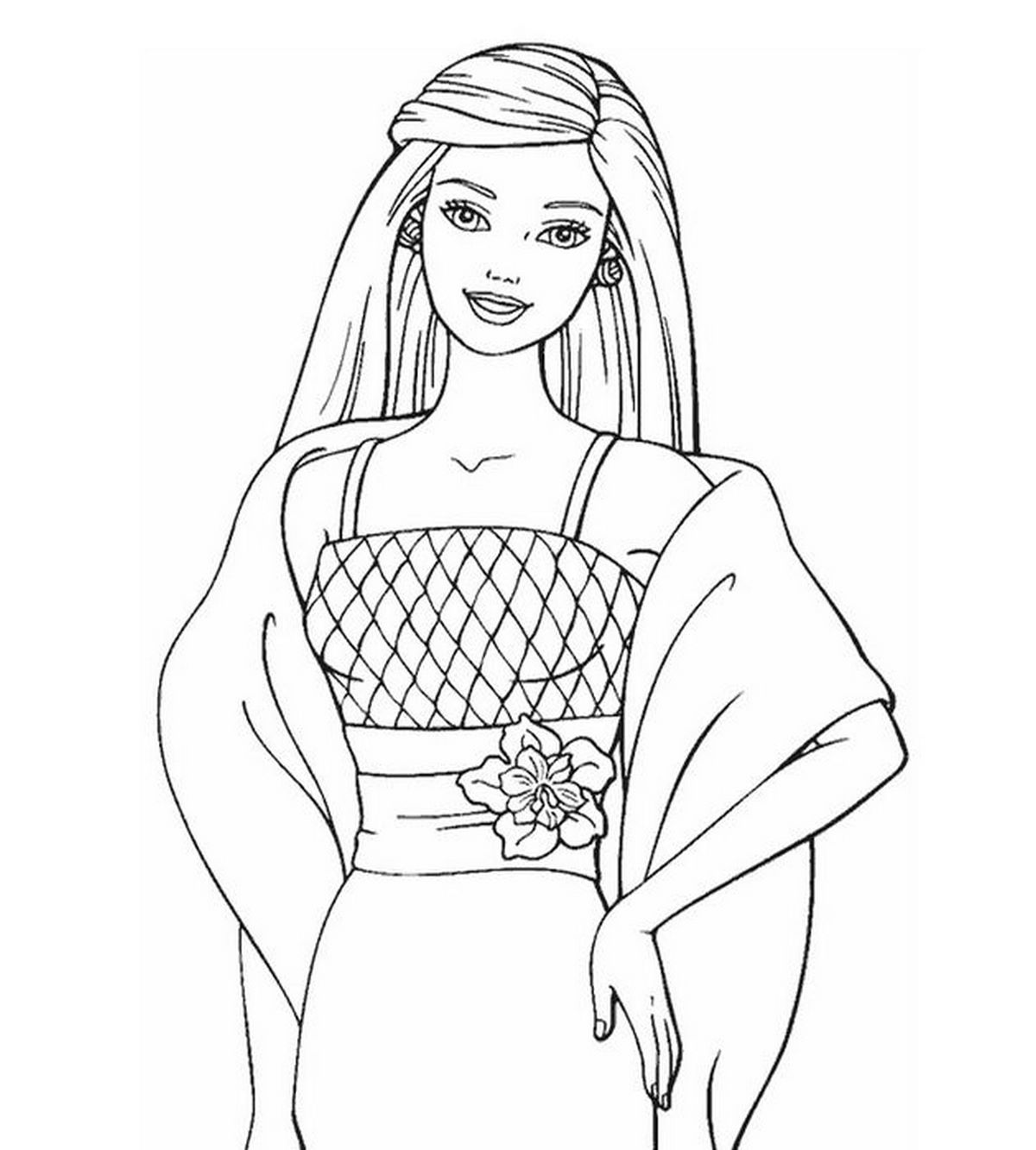 Tranh tô màu búp bê Barbie số 37