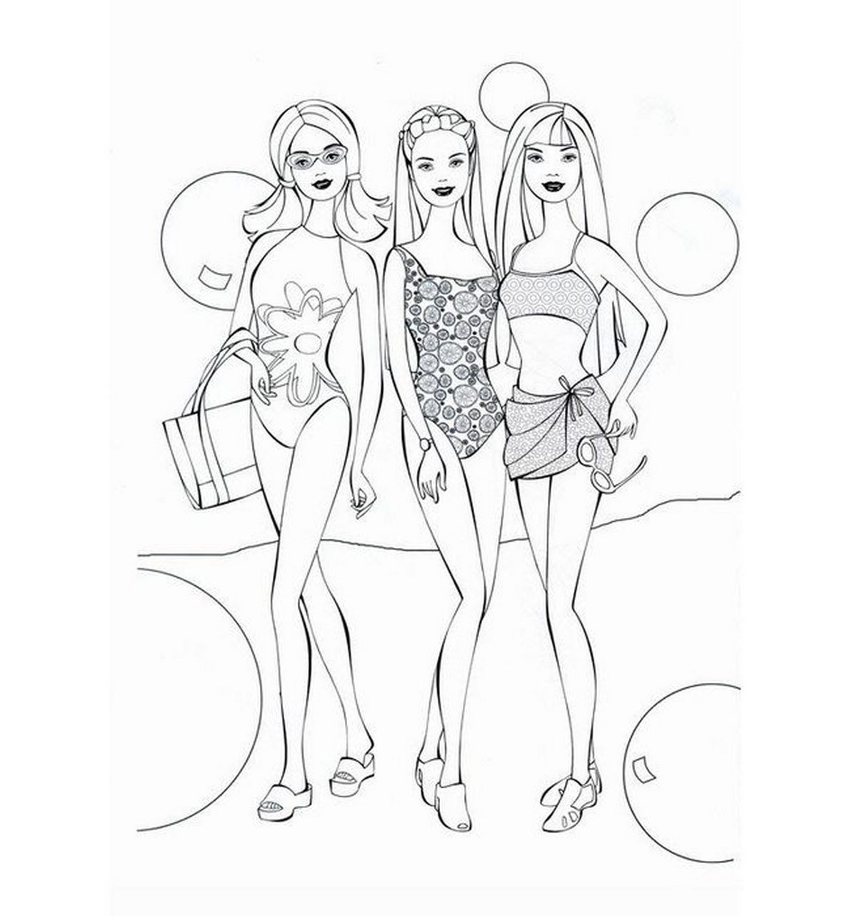 Tranh tô màu búp bê Barbie số 38