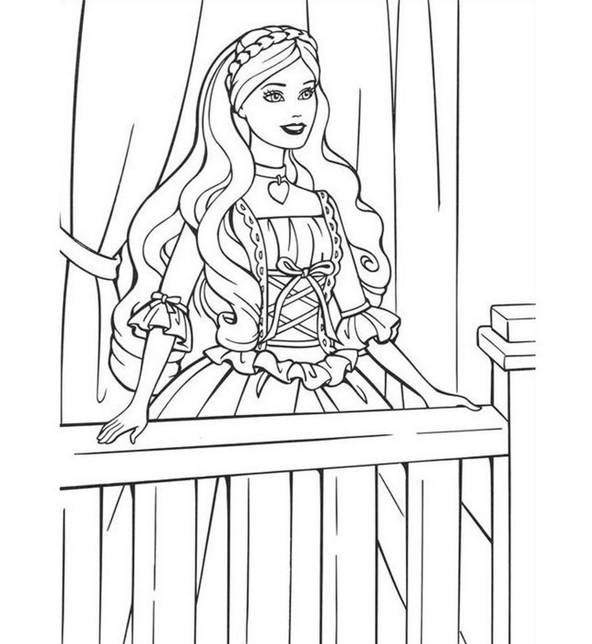 Tranh tô màu búp bê Barbie số 41