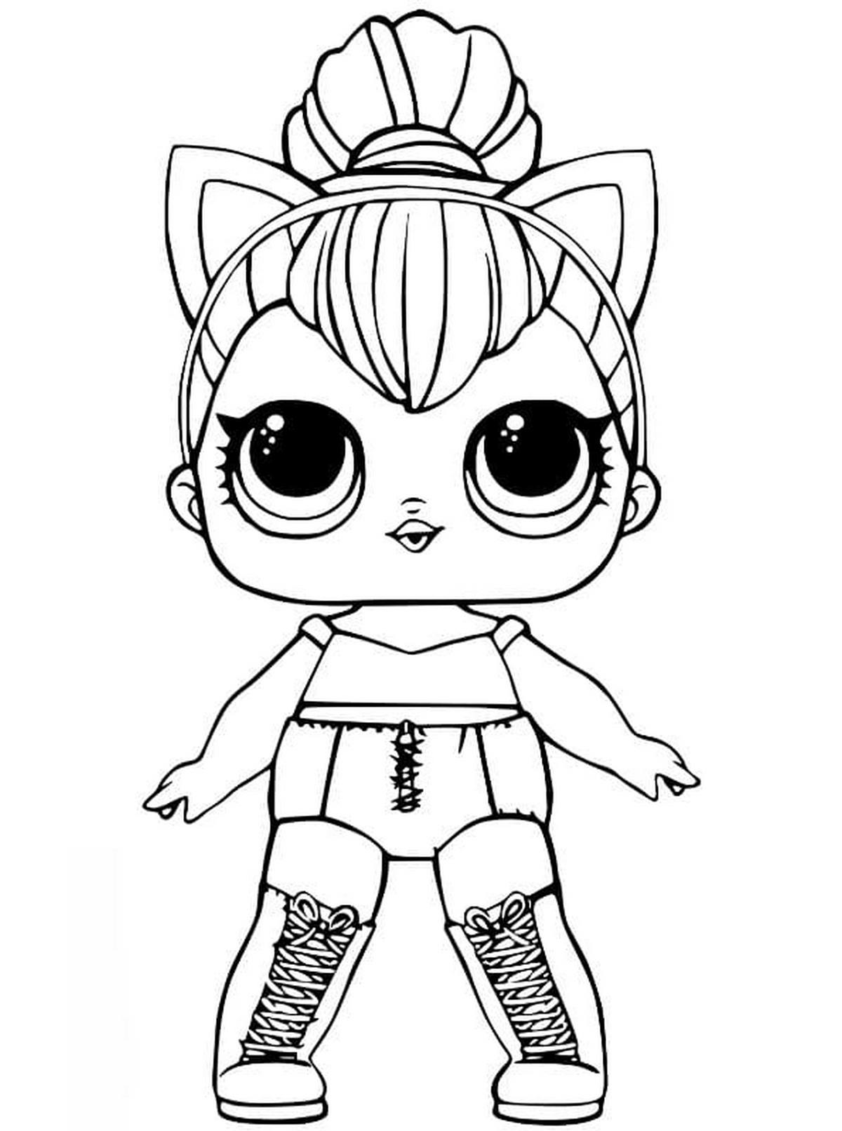 Tranh tô màu búp bê chibi số 6
