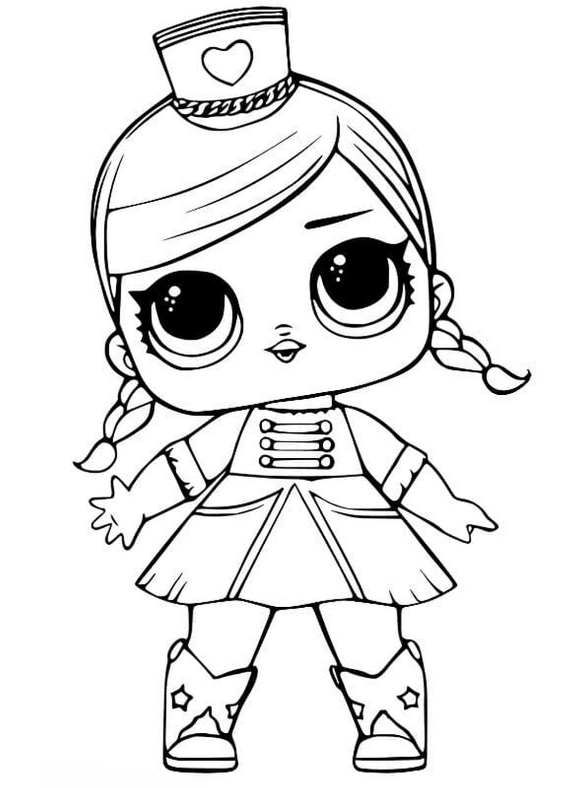 Tranh tô màu búp bê chibi số 9