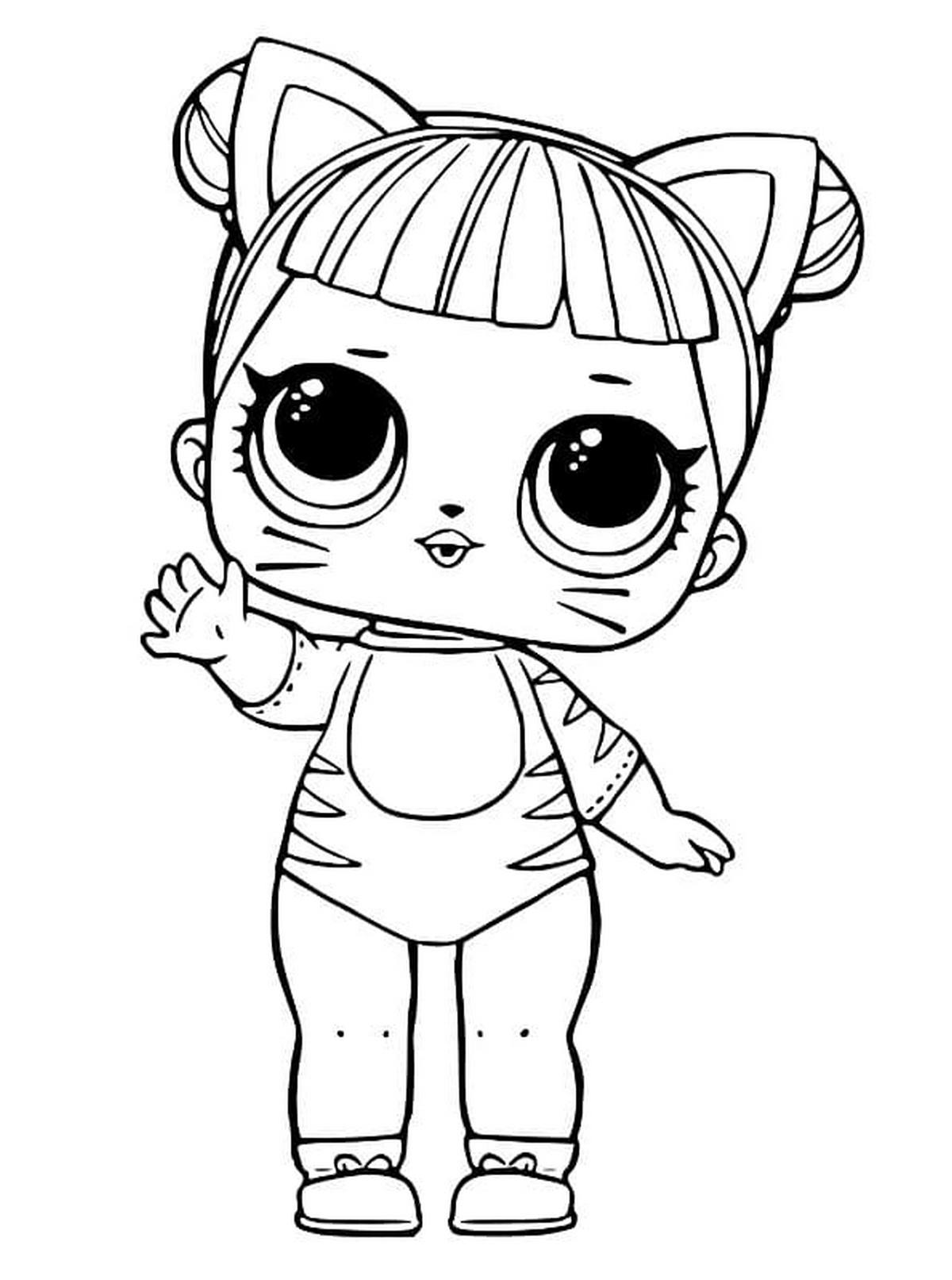 Tranh tô màu búp bê chibi số 10