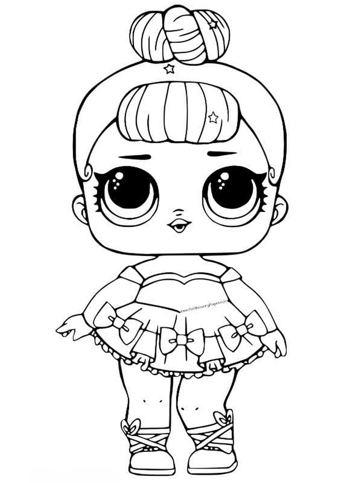 Tranh tô màu búp bê chibi số 12