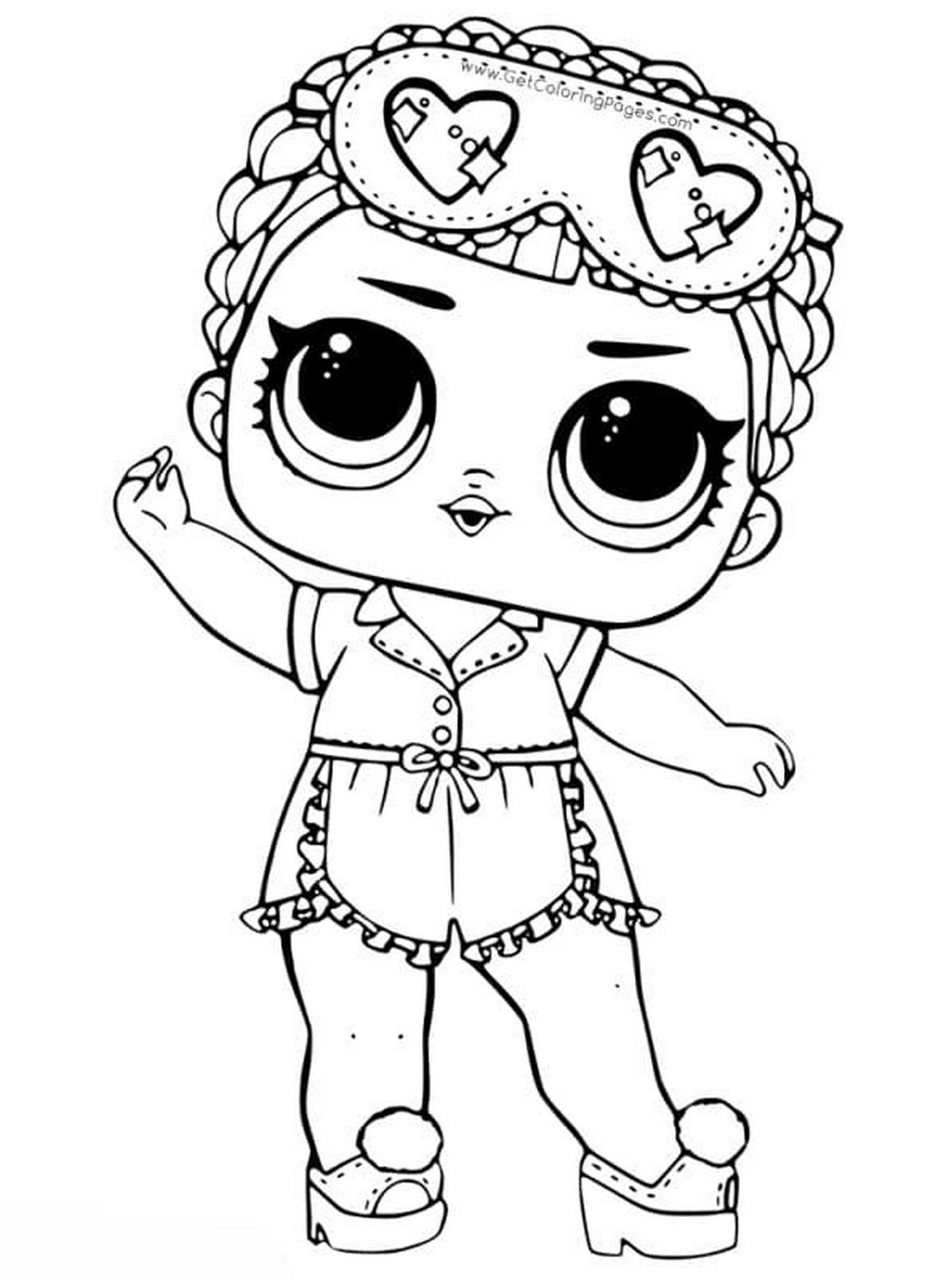 Tranh tô màu búp bê chibi số 13