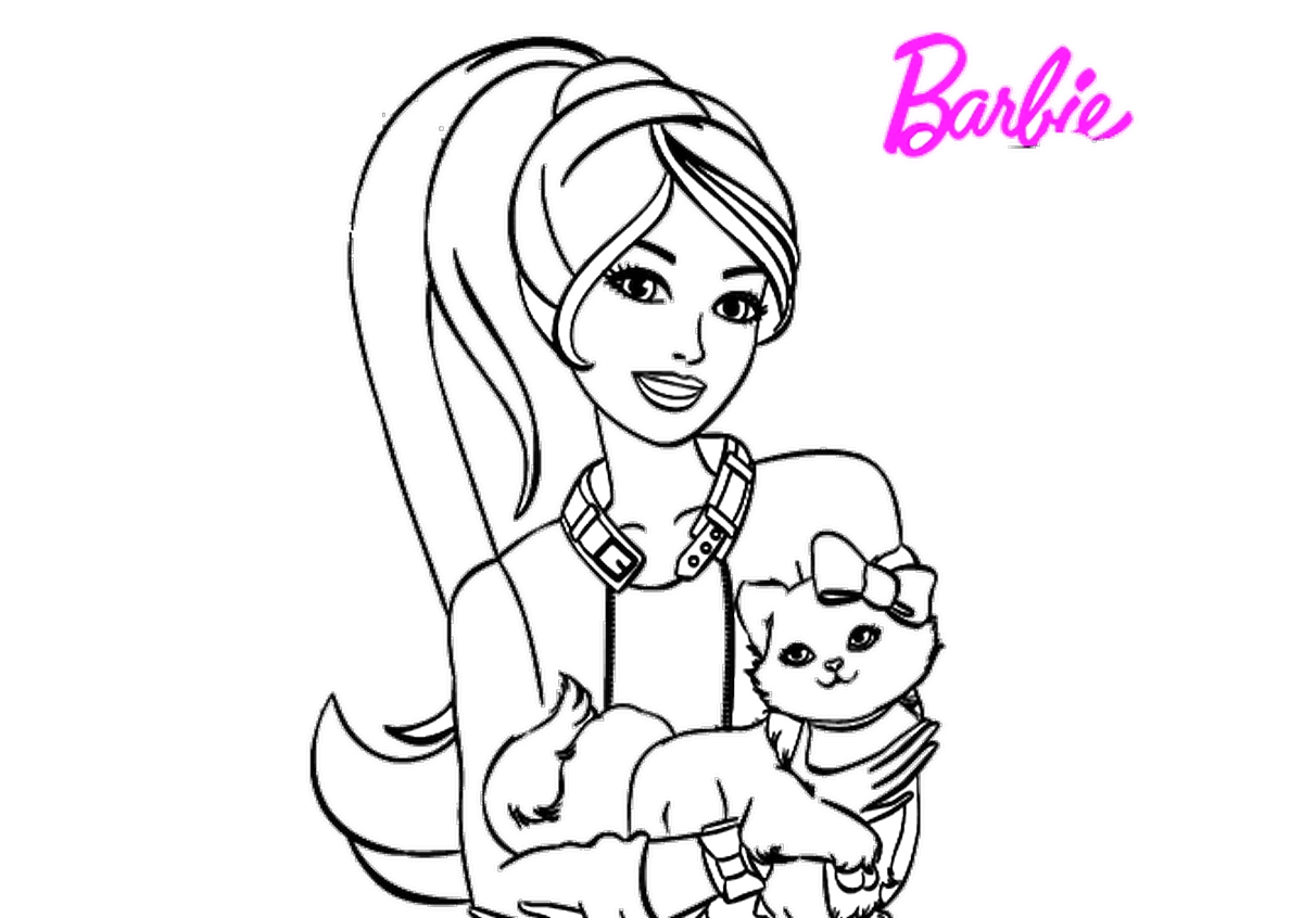 Tranh tô màu búp bê Barbie số 46