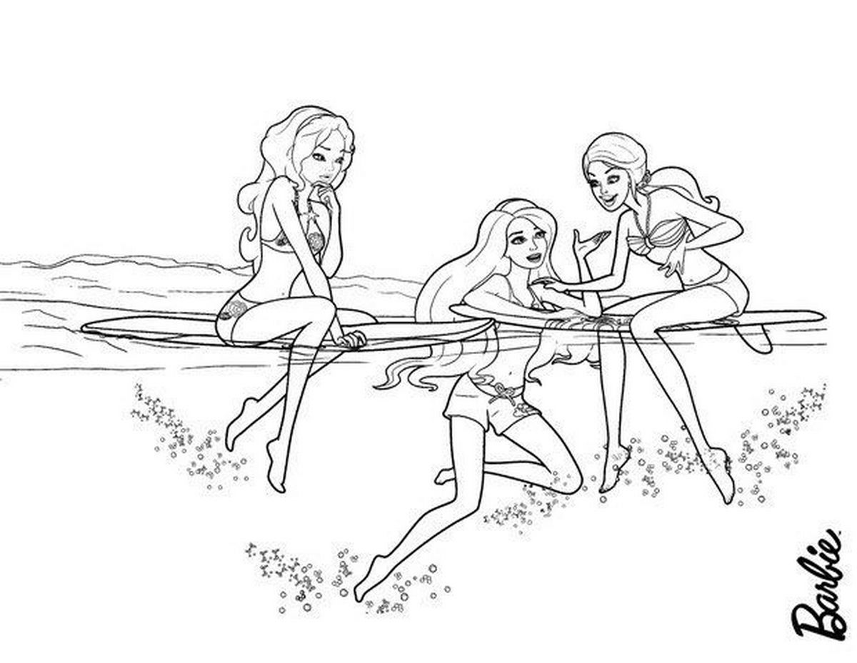 Tranh tô màu búp bê Barbie số 47