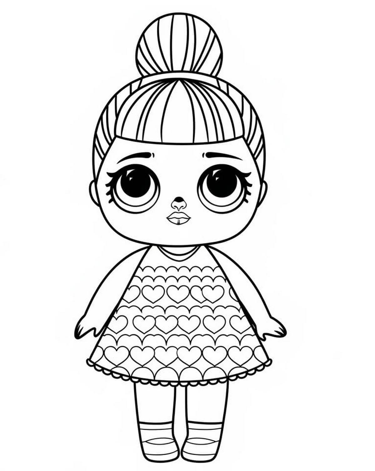 Tranh tô màu búp bê chibi số 26