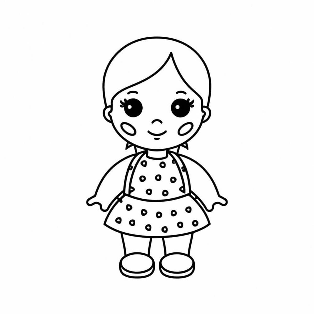 Tranh tô màu búp bê chibi số 29