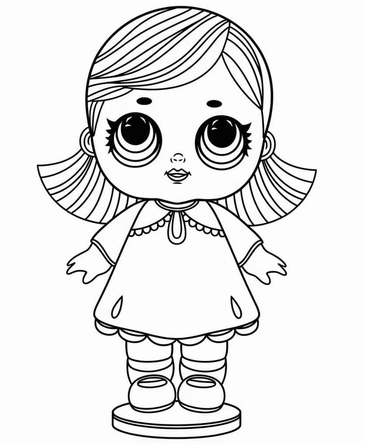 Tranh tô màu búp bê chibi số 31