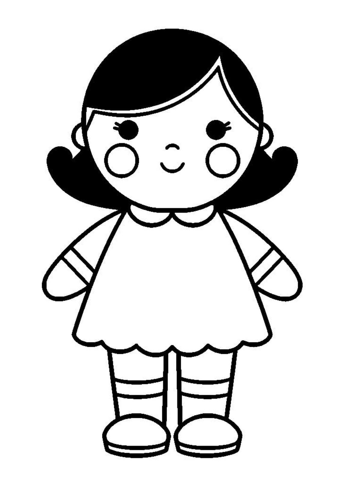 Tranh tô màu búp bê chibi số 32