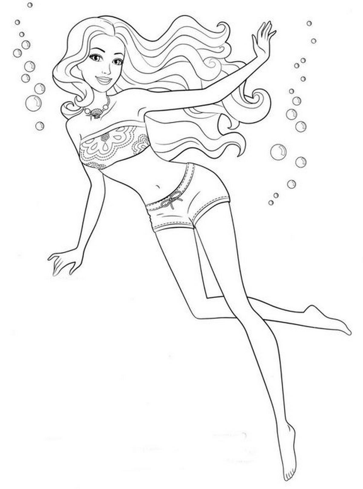 Tranh tô màu búp bê Barbie số 53