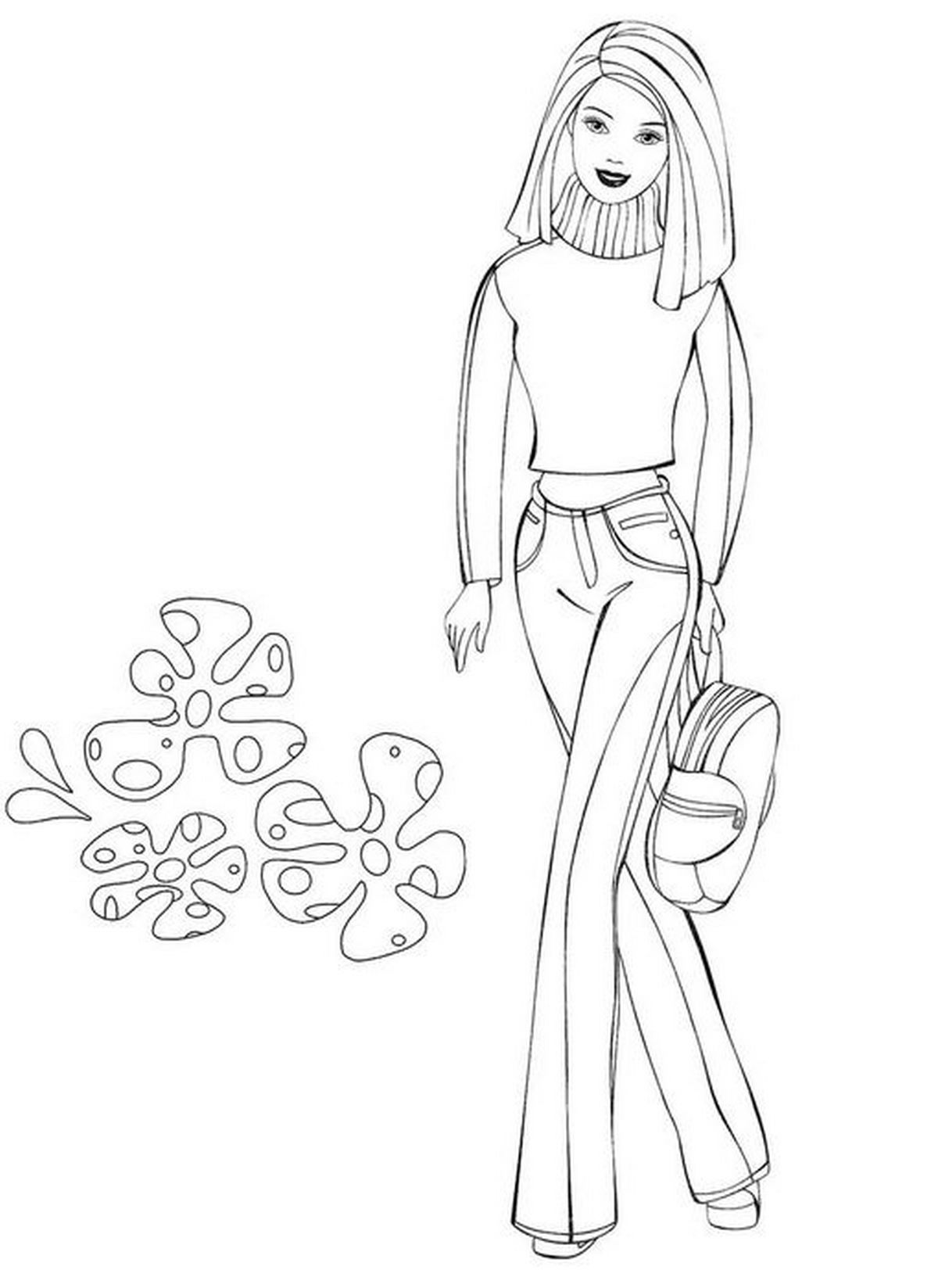 Tranh tô màu búp bê Barbie số 20