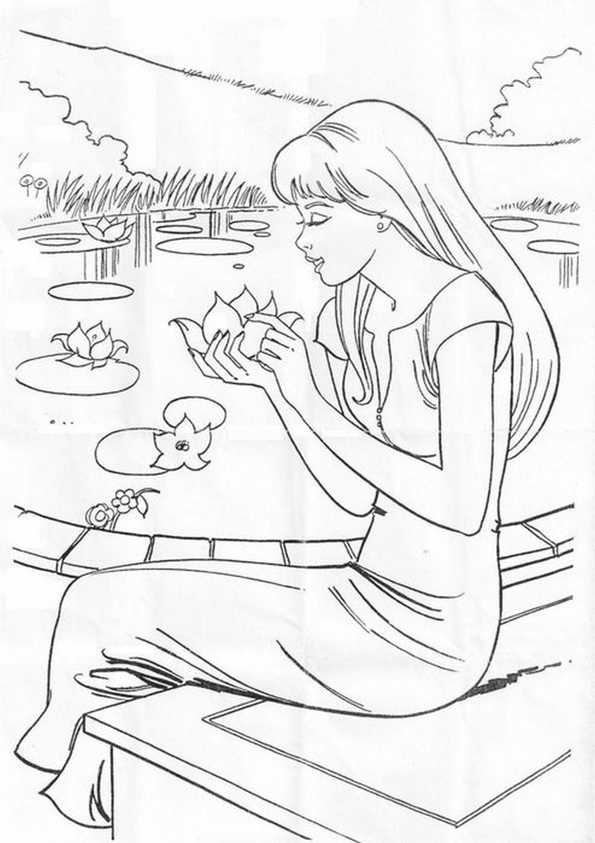 Tranh tô màu búp bê Barbie số 29