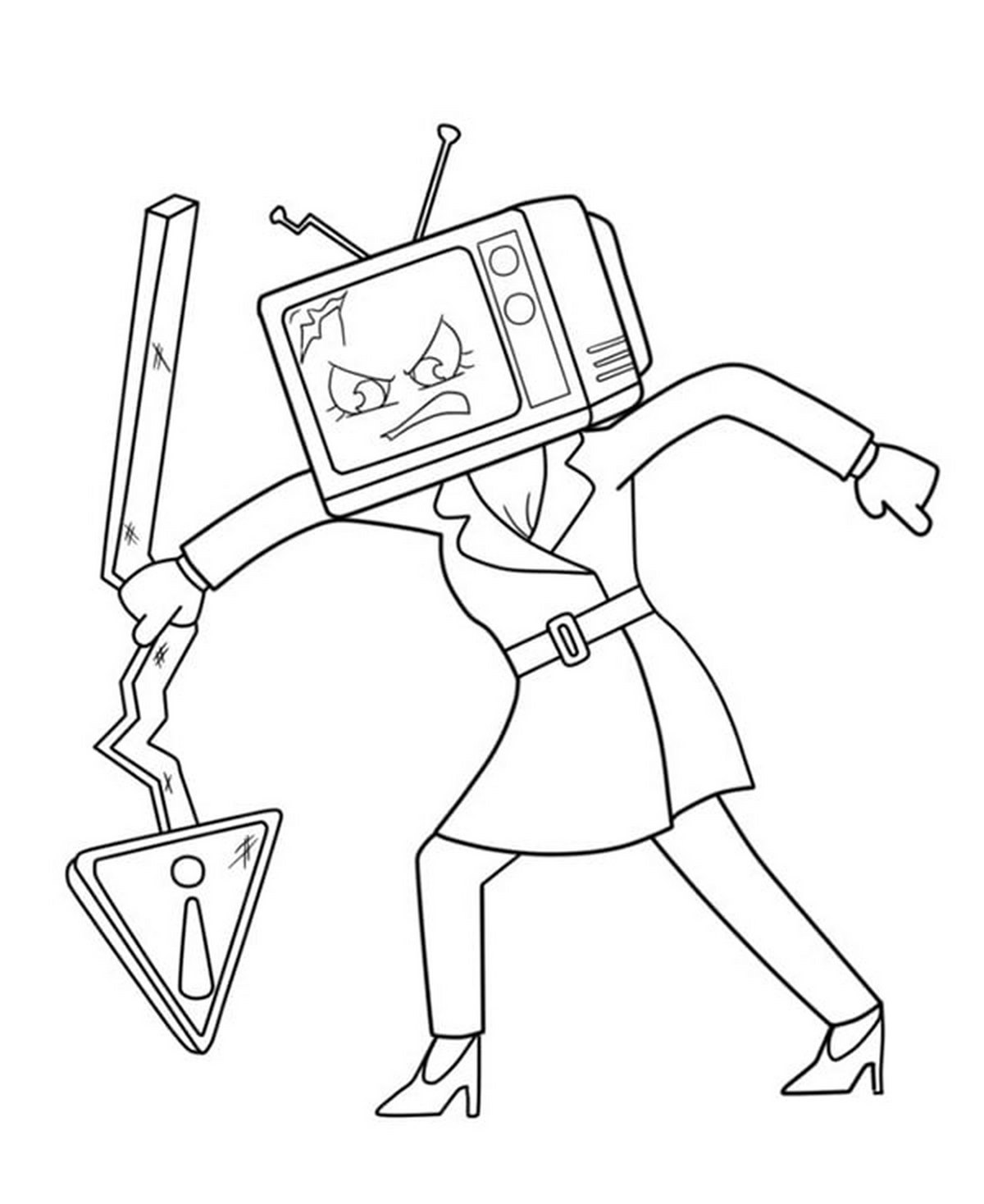 Tranh tô màu cameraman số 34 Tranh tô màu cameraman số 34